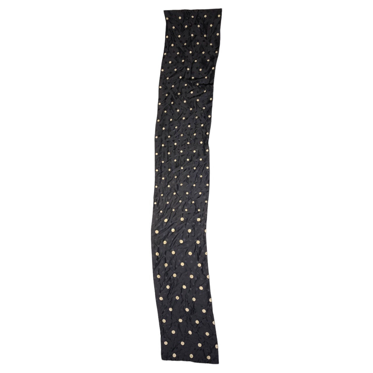 YOHJI YAMAMOTO POUR HOMME(ヨウジヤマモトプールオム) silk dot stole シルク ドット ストール HR-L10-420 ブラック×ホワイト