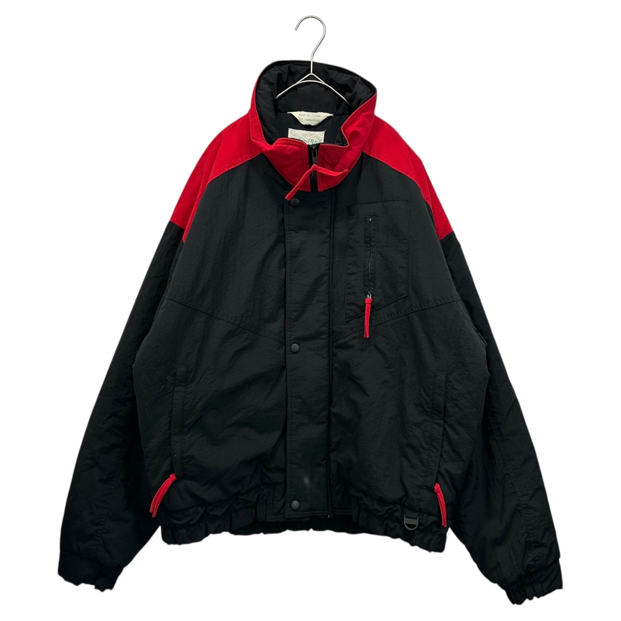 StJohnsbay(セントジョンズベイ) 90's Two-Tone Padded Zip-Up Jacket 90年代 バイカラー 中綿 ジップアップ ジャケット L ブラック×レッド