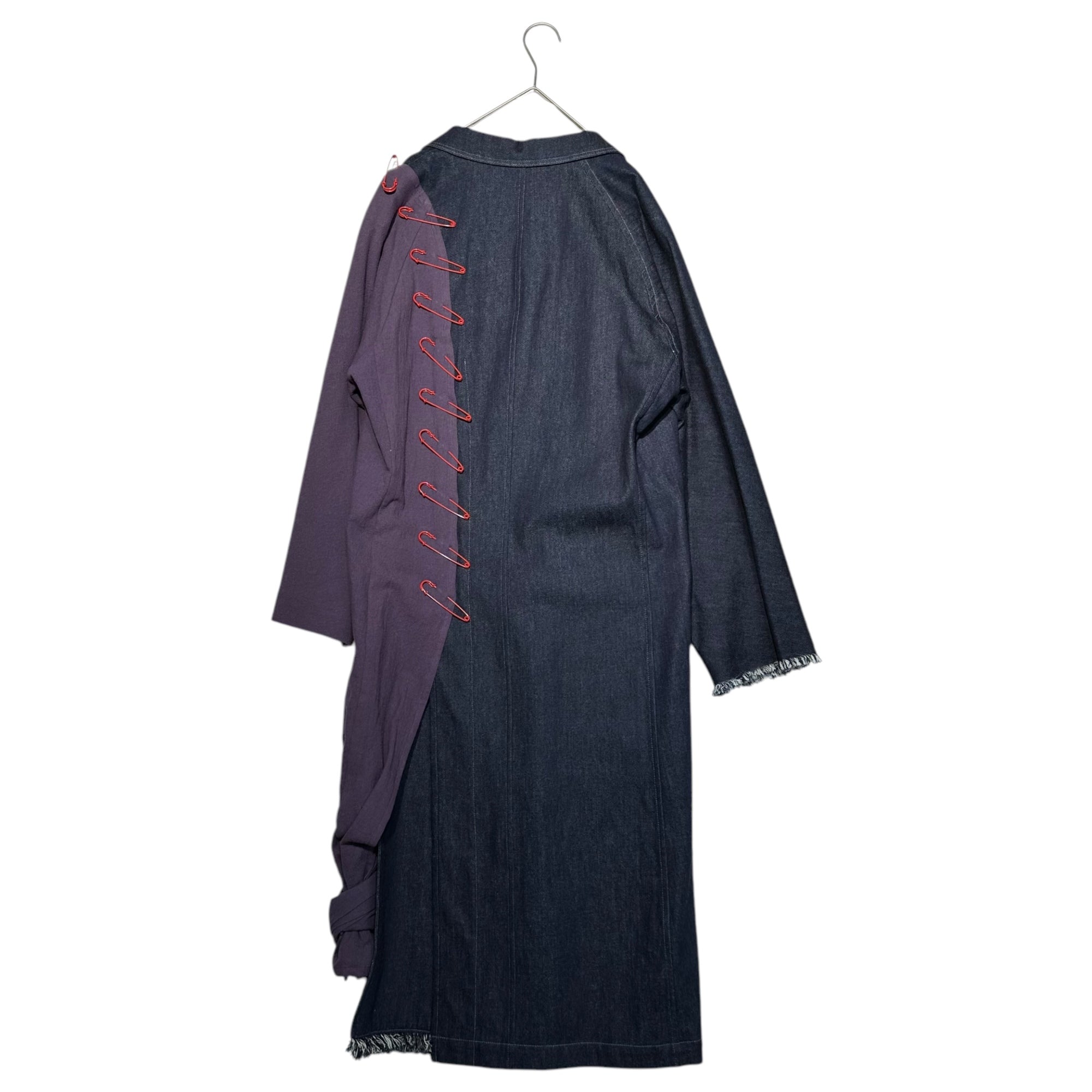 YOHJI YAMAMOTO POUR HOMME(ヨウジヤマモトプールオム) 24SS runway wear safety pin jacket ランウェイ着用 安全ピン ジャケット HS-345-813-1 2(S) インディゴ×パープル