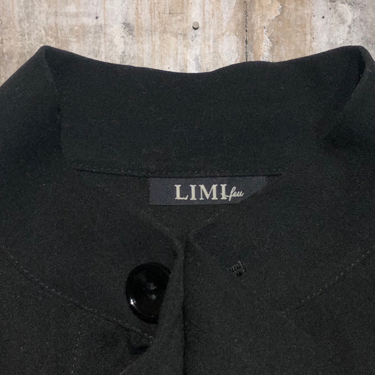 LIMI feu(リミフゥ) ウールギャバワンピース LD-D01-100 S ブラック