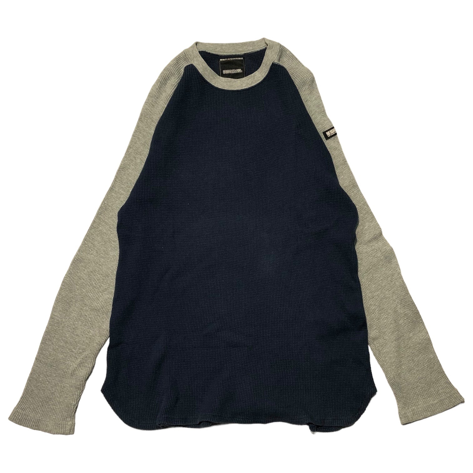 NEIGHBORHOOD(ネイバーフッド) 02SS Bicolor waffle cut and sew バイカラー ワッフル 長袖 カットソー TSN+CS-16 M ネイビー×グレー