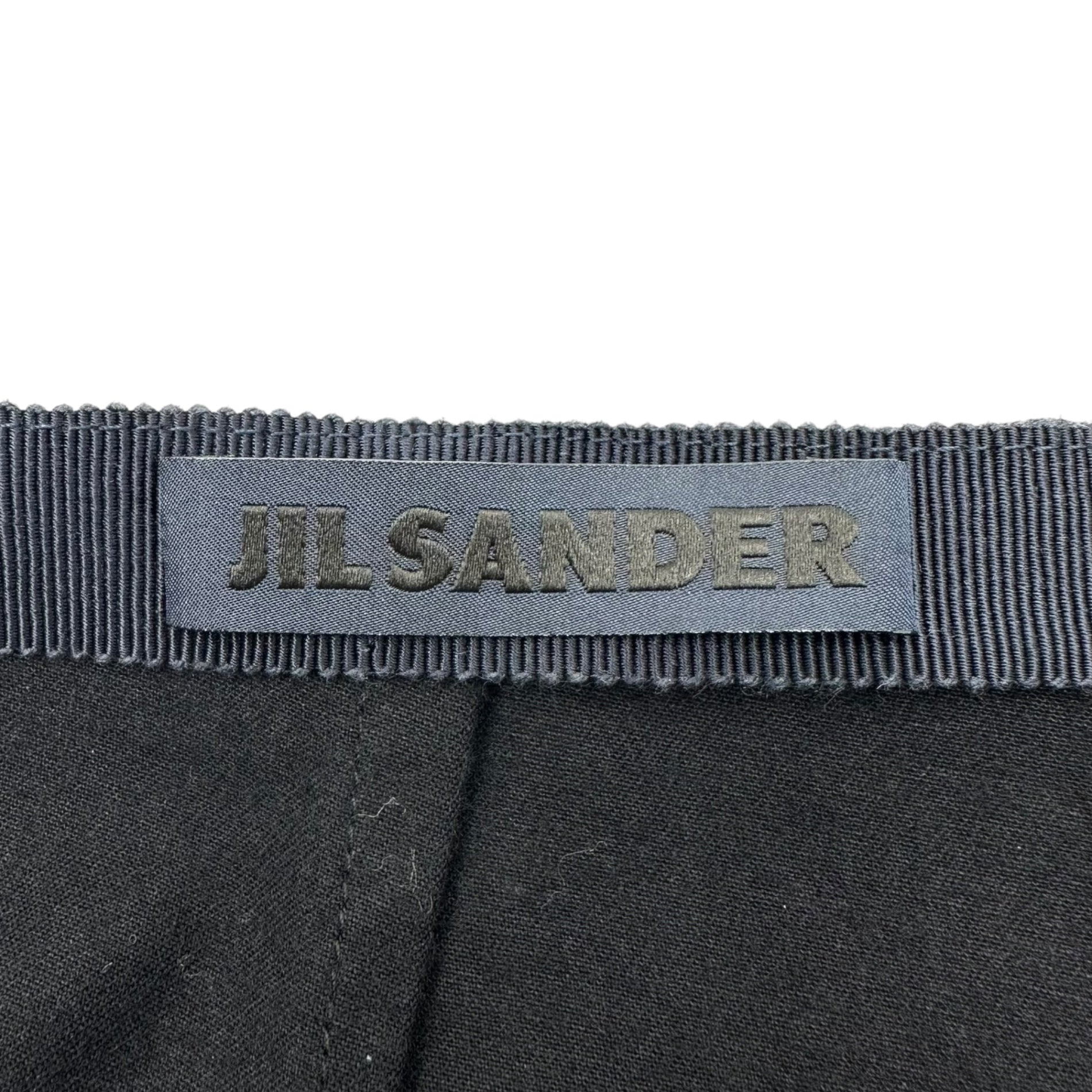 JIL SANDER(ジルサンダー) Cotton/poly straight slacks コットン・ポリ ストレート スラックス JDX200A JK033 34(XS程度) ブラック
