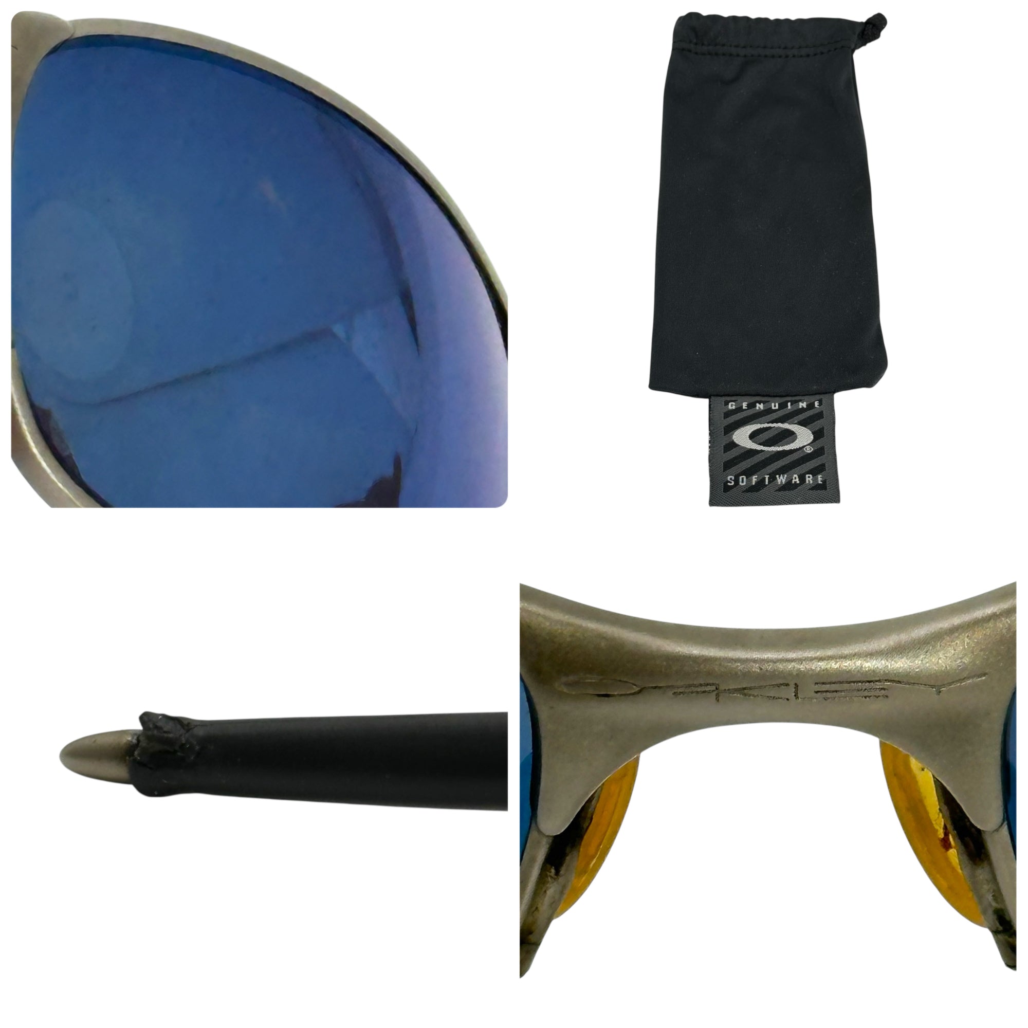 OAKLEY(オークリー) 00's Mirror Lens Metal Sunglasses ミラー レンズ メタル サングラス シルバー Y2K テック