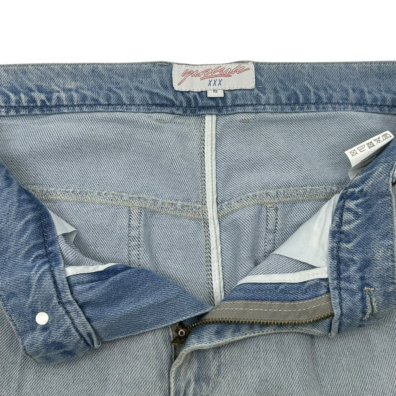YARDSALE(ヤードセール) YS LOGO Tapered denim pants ロゴ テーパード デニム パンツ S ライトインディゴ