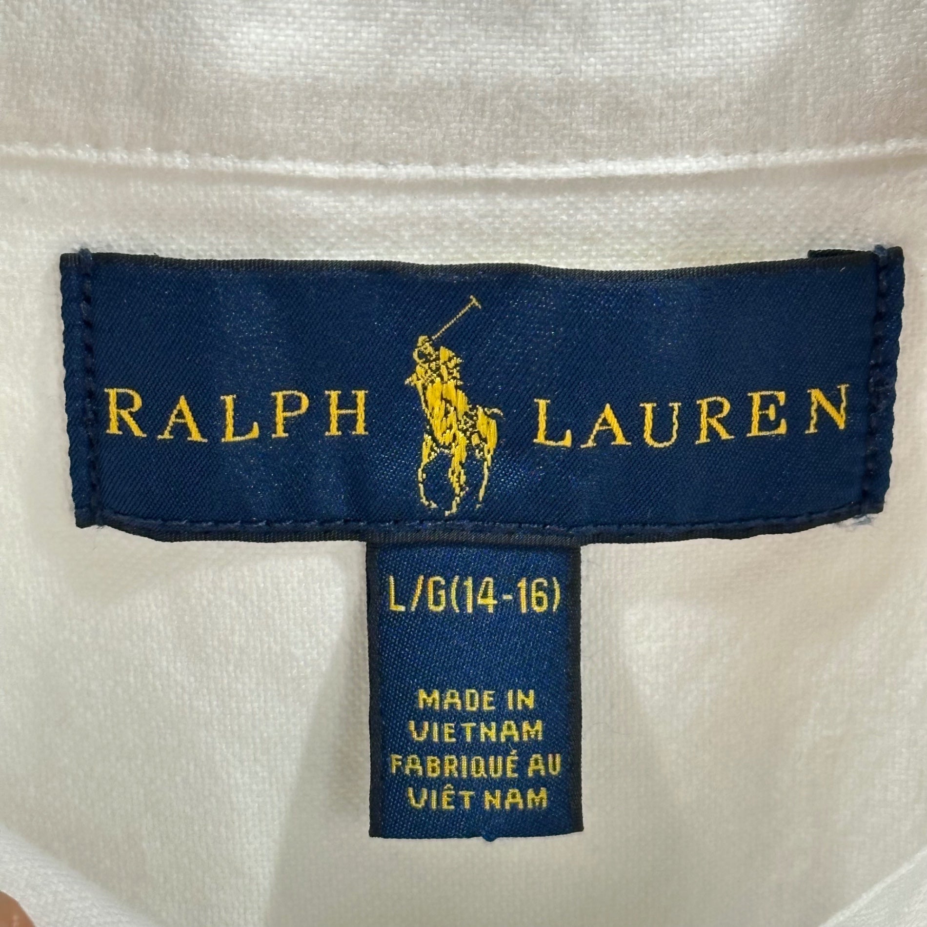 POLO RALPH LAUREN(ポロラルフローレン) Oxford Button-Down Shirt オックスフォード ボタンダウン シャツ L ホワイト