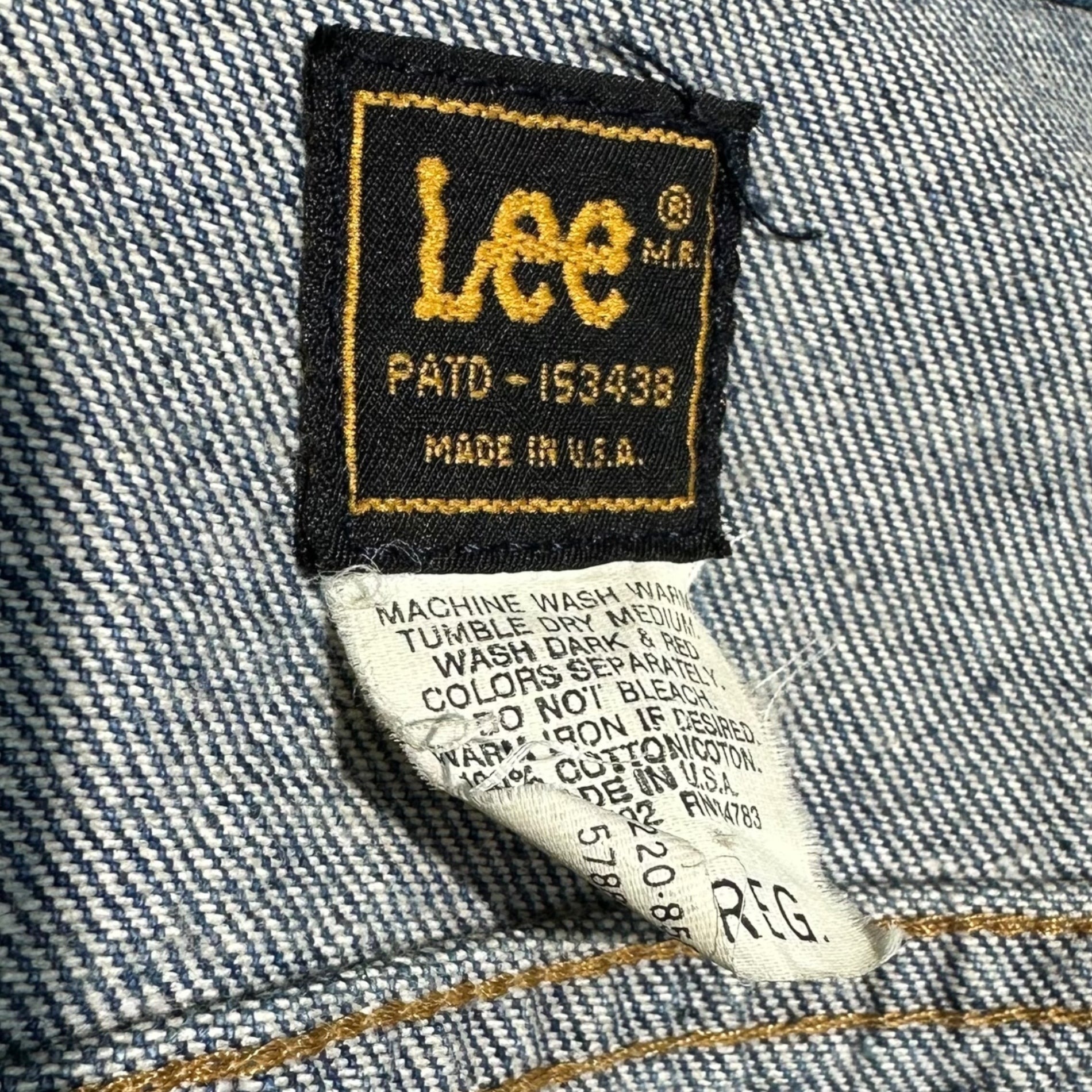 LEE(リー) 80's ~ 220-J USA made denim trucker jacket デニム トラッカー ジャケット PATD-153438 38(M程度) インディゴ 80年代~ ヴィンテージ