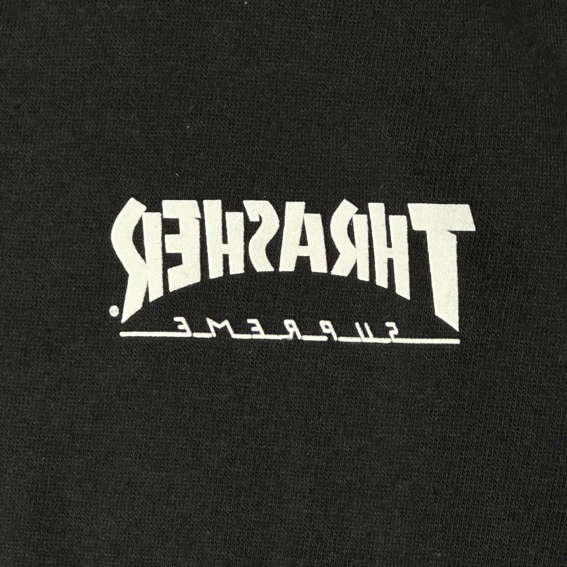 SUPREME(シュプリーム) 24a Thrasher Cross Tee スラッシャー クロス Tシャツ M ブラック×ホワイト 半タグ付
