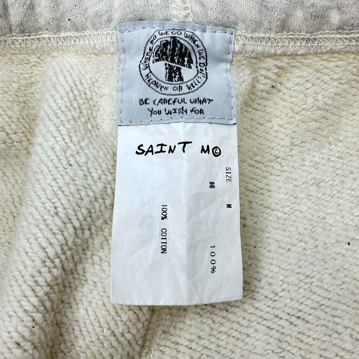 SAINT MICHAEL(セントマイケル) 21AW SWT_PANTS_LOGO ロゴ スウェット パンツ SM-A21-0000-038 M ライトグレー