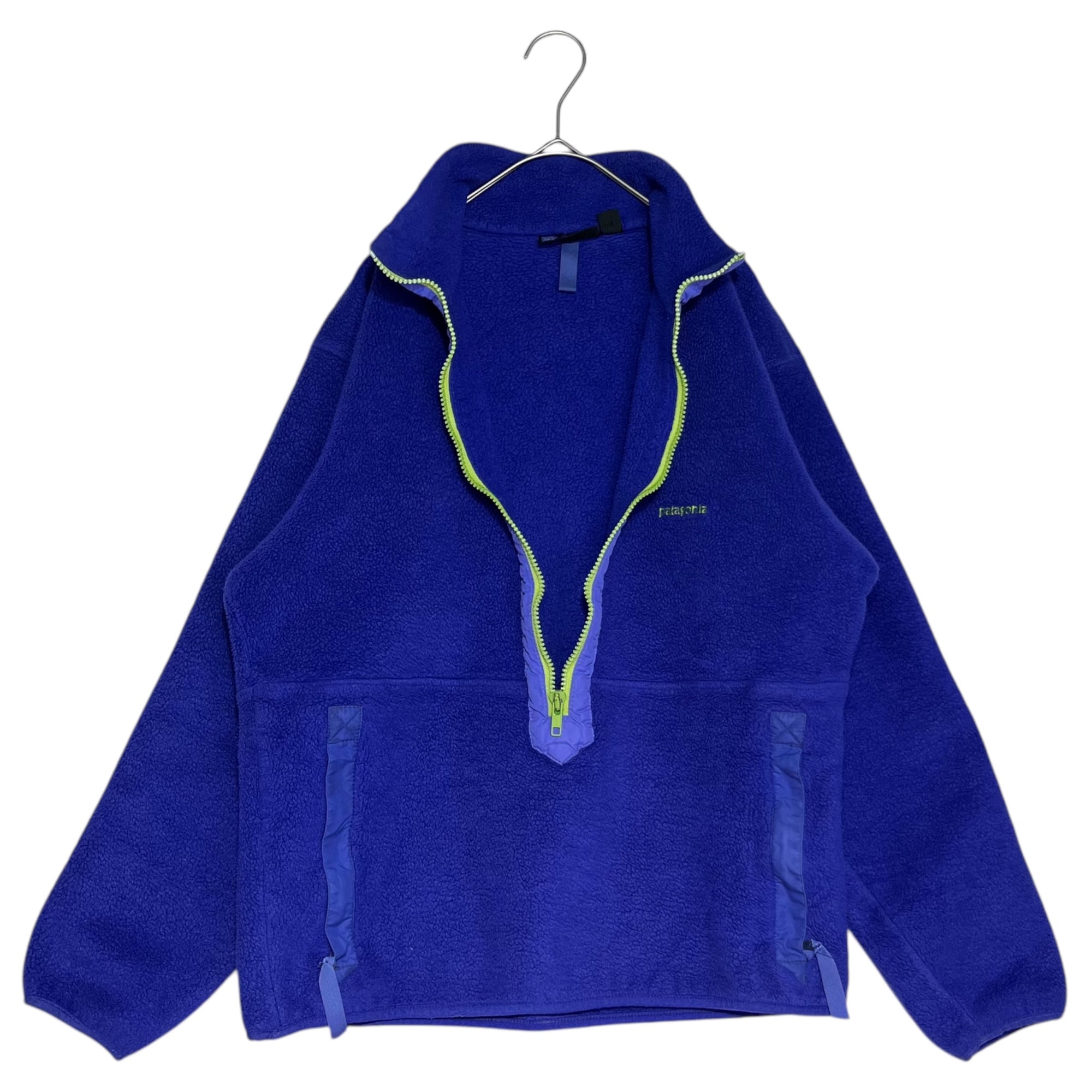 Patagonia(パタゴニア) 90's~ USA made half zip fleece ハーフジップ ナイロン 切替 フリース ジャケット M パープル プルオーバー USA製 シンチラ 90年代~