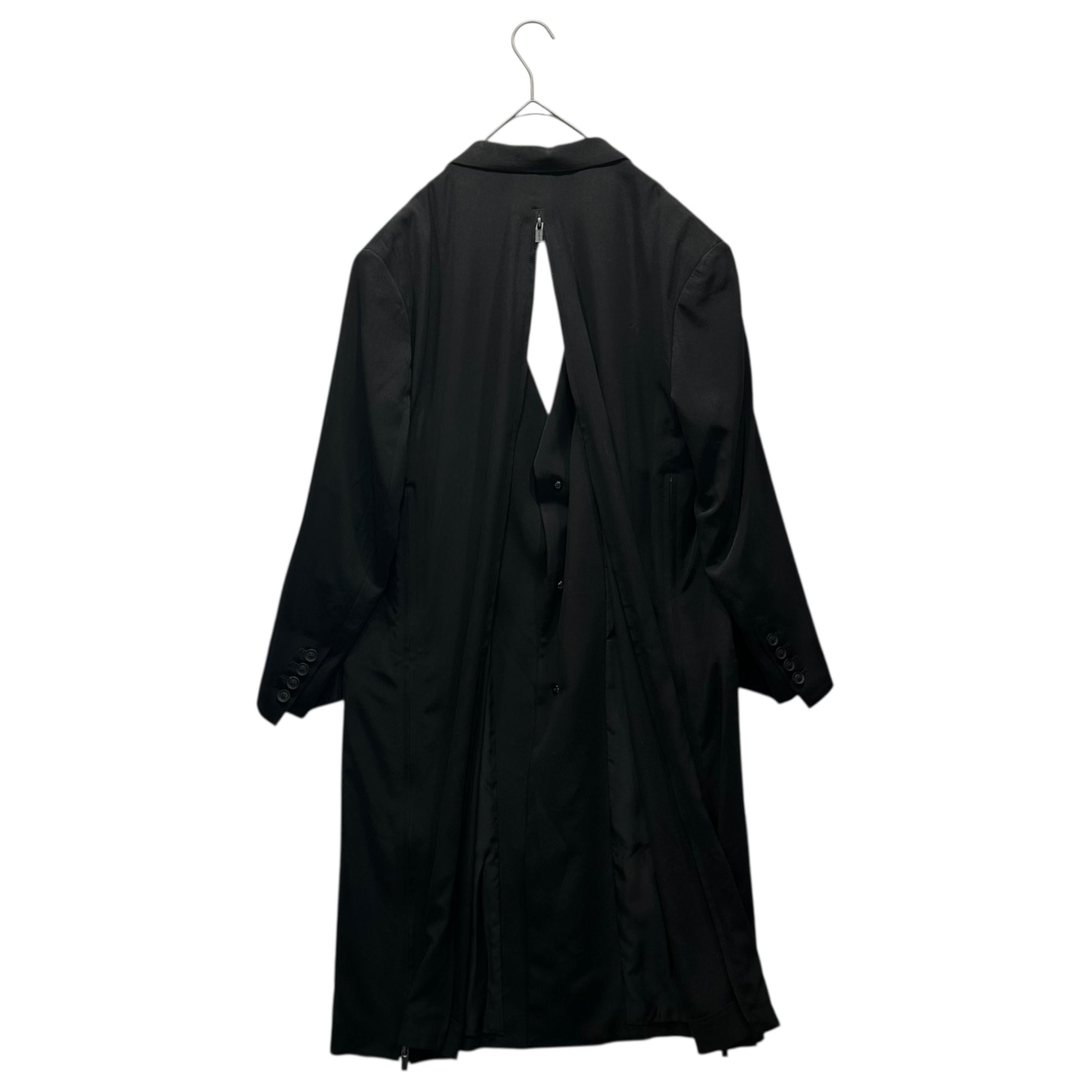 YOHJI YAMAMOTO POUR HOMME(ヨウジヤマモトプールオム) 25SS TA TUXEDO BACK CENTER FASTENER JACKET タキシード バック センター ファスナー ジャケット HP-J35-500 2(M程度) ブラック 参考定価176,000円(税込)