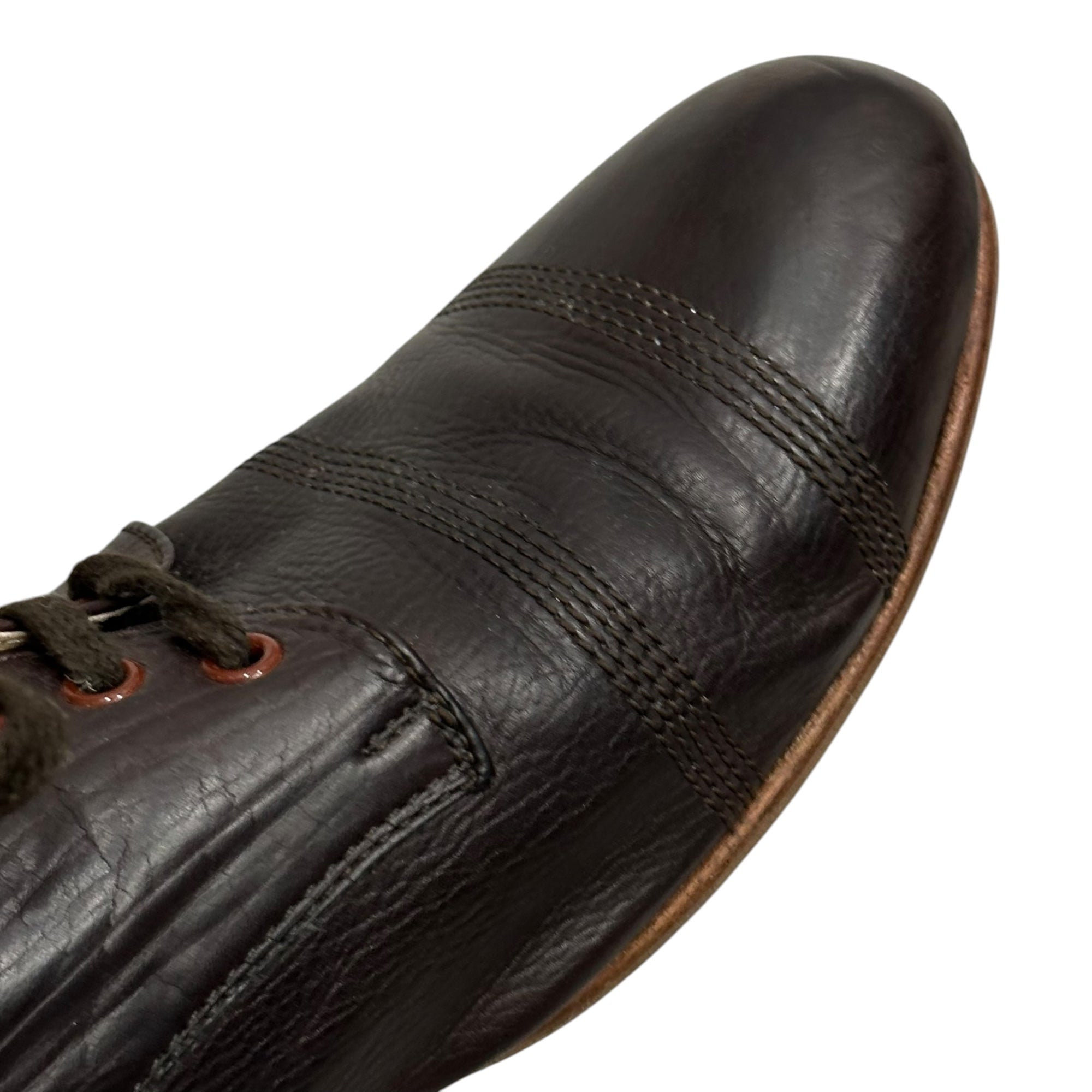 Christopher Nemeth(クリストファーネメス) 00's Toe-stitched 4-eyelet leather shoes トゥ ステッチ 4ホール レザー シューズ 27.0cm ダークブラウン