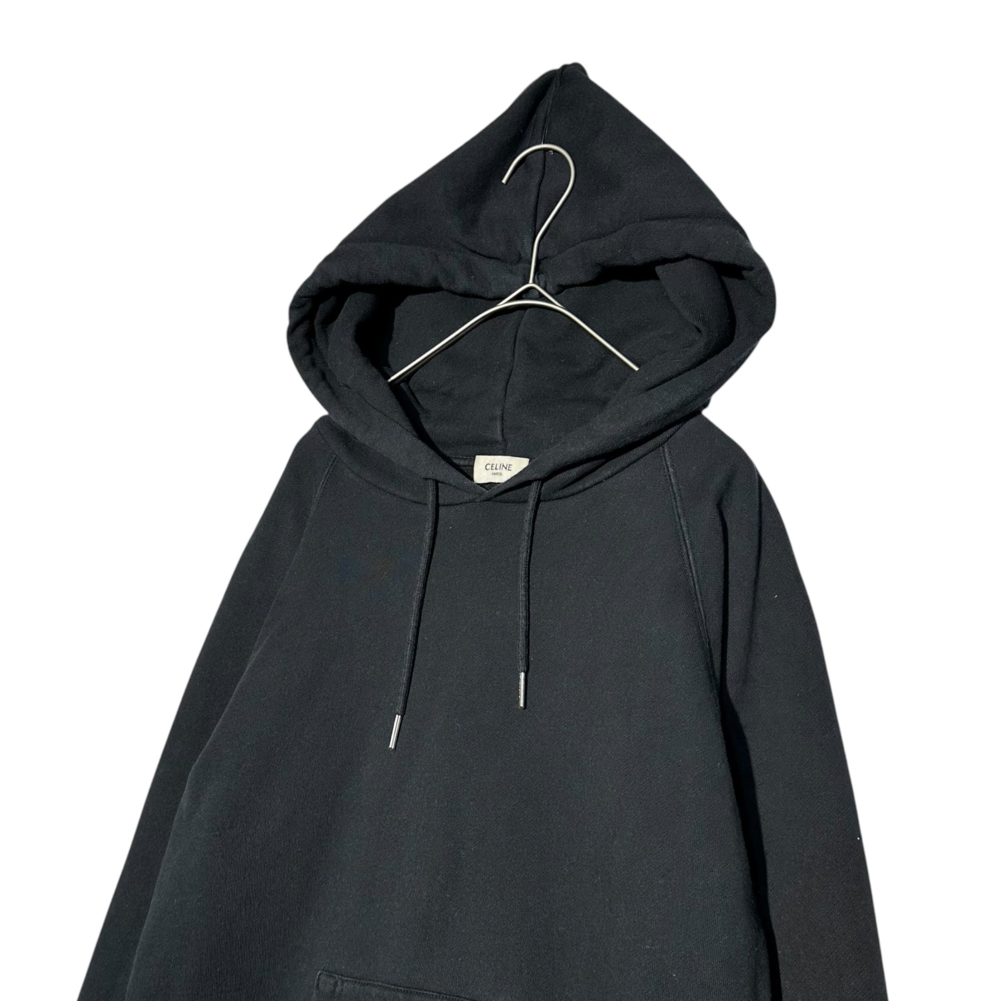 CELINE(セリーヌ) 20SS back logo print hoodie バック ロゴ プリント フーディ 2Y005917G S ブラック プルオーバー パーカー