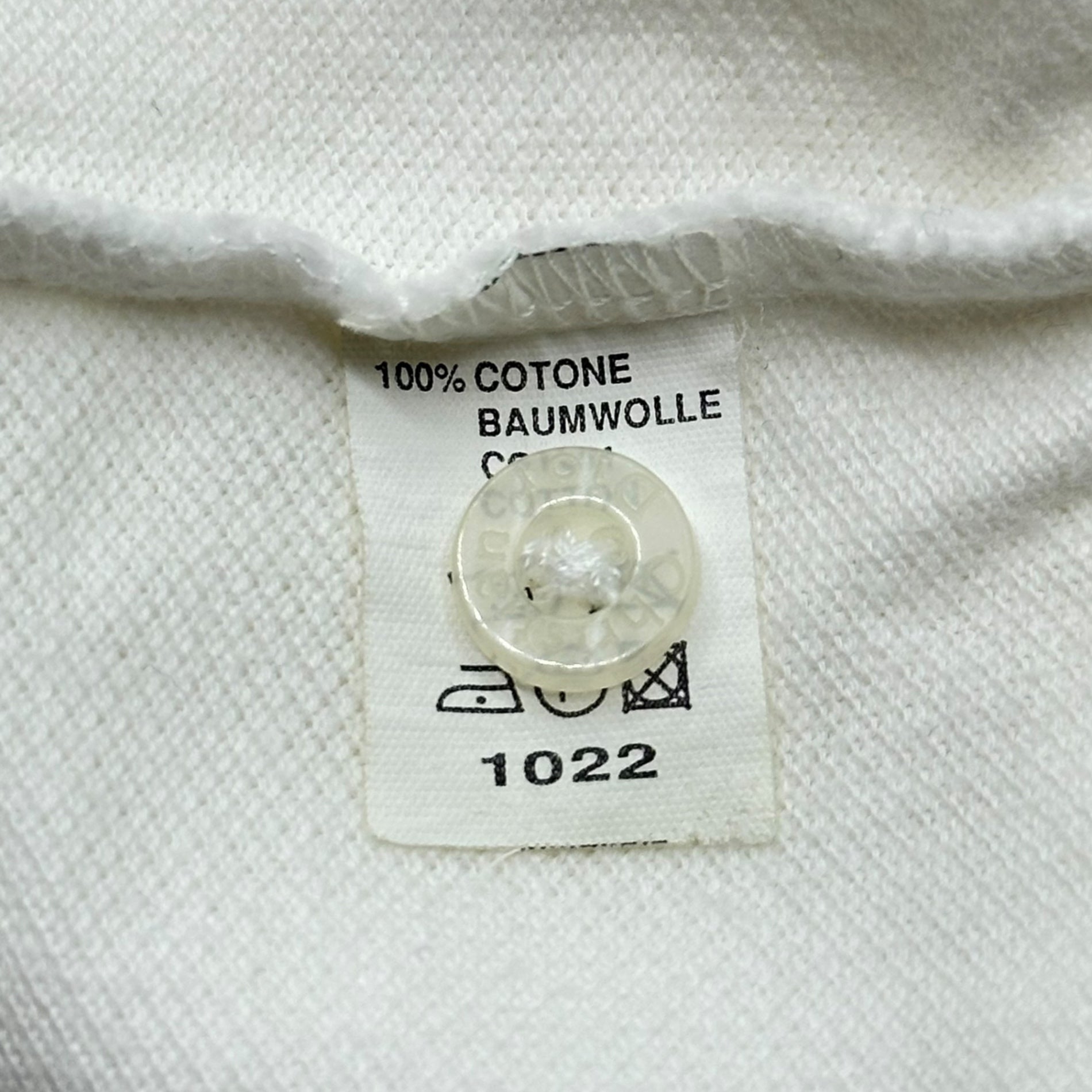 Christian Dior MONSIEUR(クリスチャンディオールムッシュ) One-point logo polo shirt ワンポイント ロゴ ポロシャツ XL ホワイト