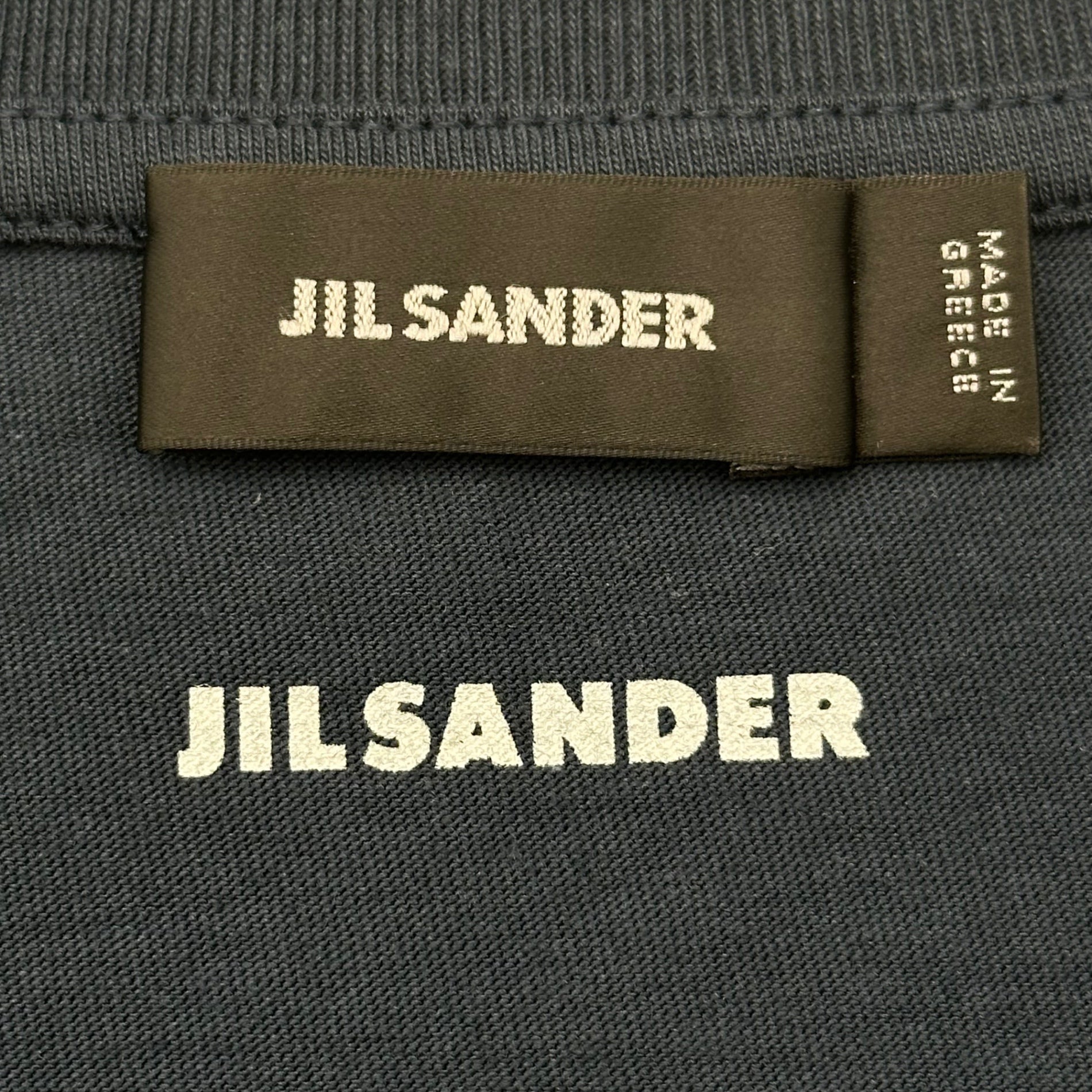 JIL SANDER(ジルサンダー) Cotton T-Shirt コットン Tシャツ KK JM HM 0003 XL ネイビー 無地