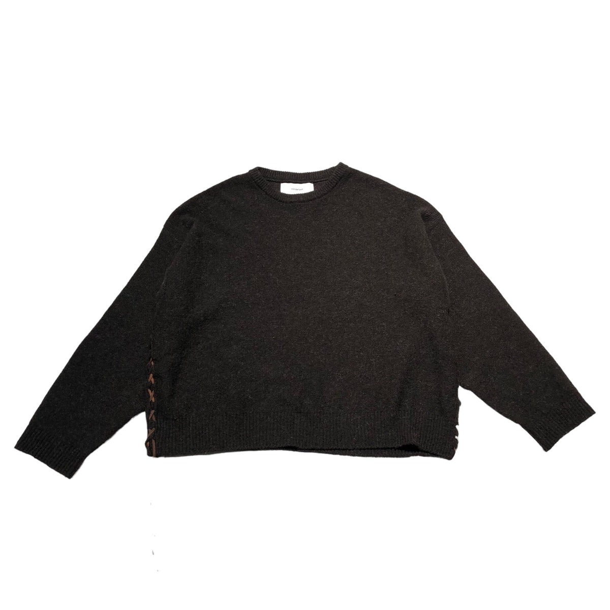 WONDERLAND(ワンダーランド) WL CREWNECK KNIT side lace up クルー 