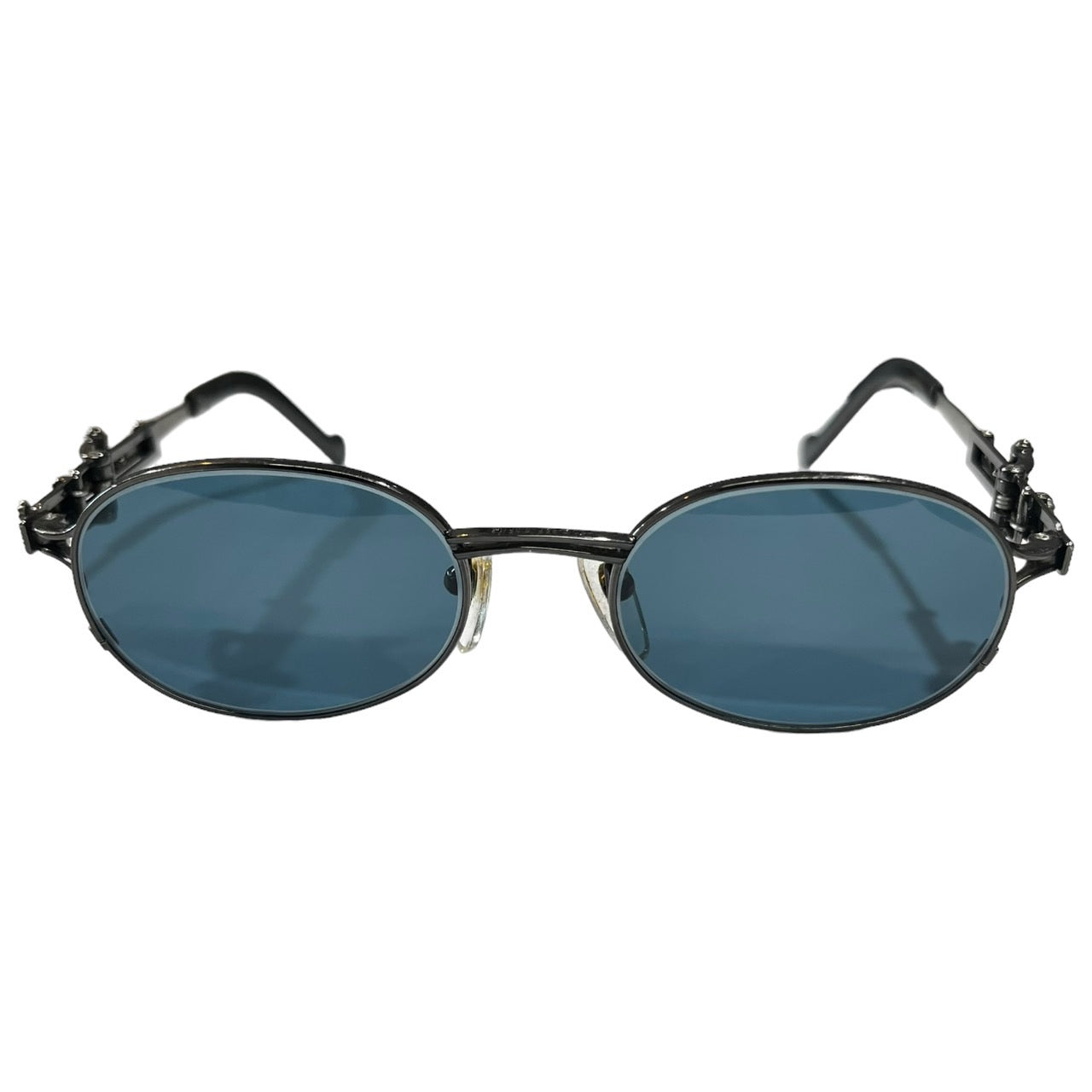 Jean Paul GAULTIER(ジャンポールゴルチエ) 90’s belt temple sunglasses/ベルトテンプルサングラス/メガネ/眼鏡 56-0020 表記無し シルバーフレーム/スモークレンズ