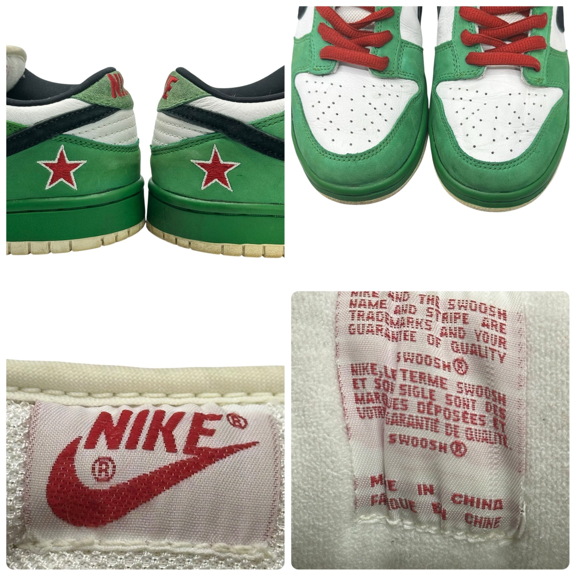 NIKE(ナイキ) SB Dunk Low "Heineken" SB ダンク ハイネケン 304292-302 27.5cm グリーン×ホワイト スニーカー 箱付