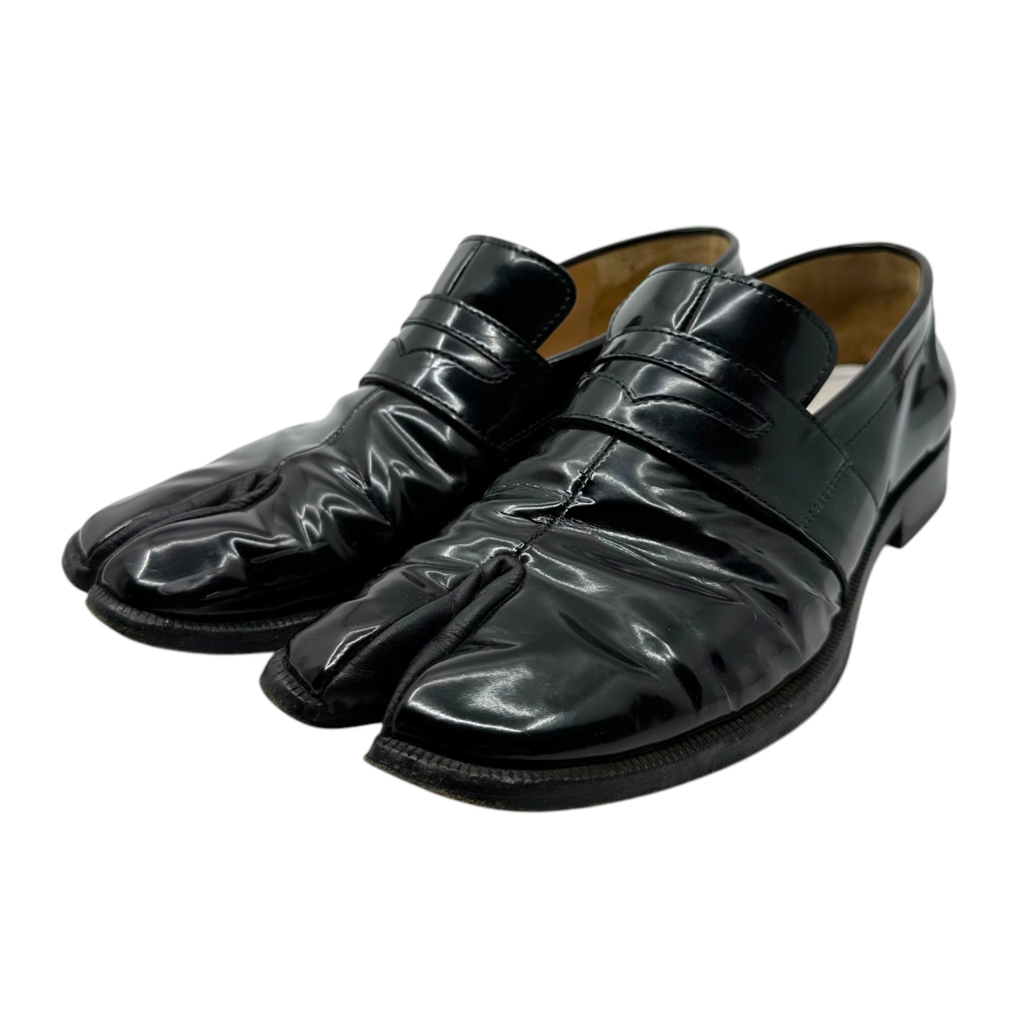 MAISON MARGIELA(メゾンマルジェラ) Patent leather tabi coin loafers パテントレザー 足袋 コイン ローファー 39(24.5~25.0cm程度) ブラック
