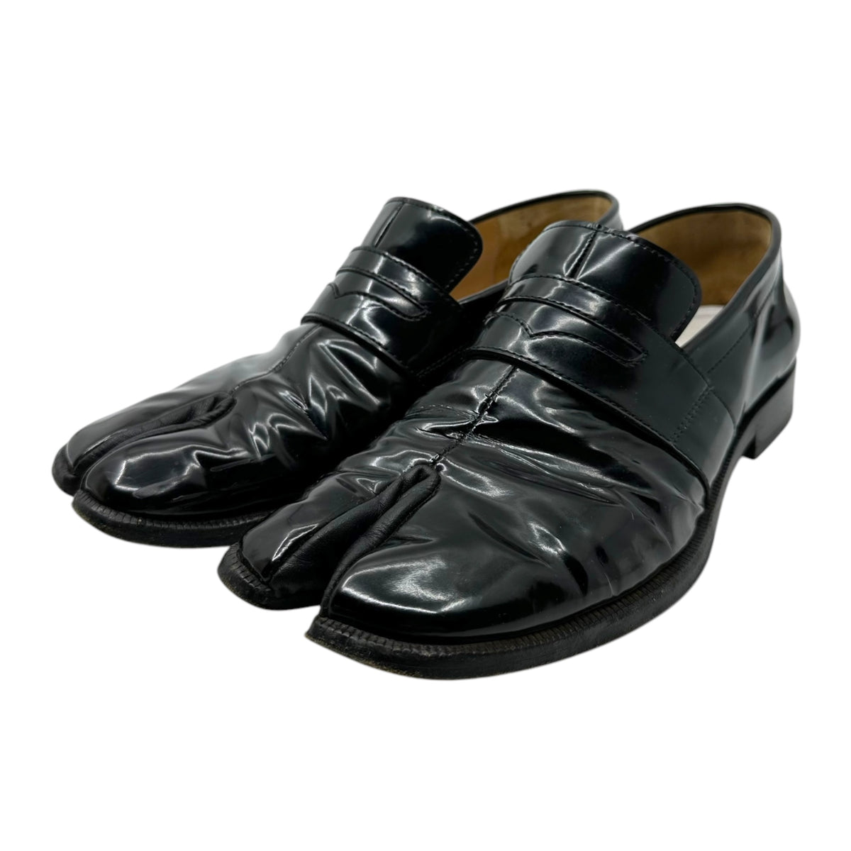MAISON MARGIELA(メゾンマルジェラ) Patent leather tabi coin loafers 