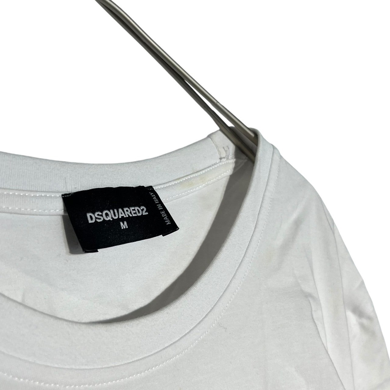 DSQUARED2(ディースクエアード) ICON LOGO PRINT TEE アイコン ロゴ プリントTシャツ 72XHOOB M ホワイト×ブラック