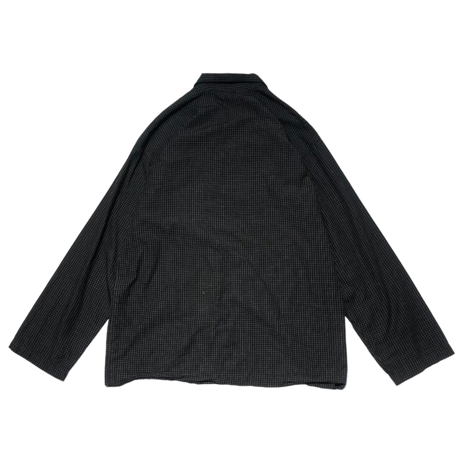 POLO RALPH LAUREN(ポロラルフローレン) 90’s One point logo sleeping shirt ワンポイント ロゴ スリーピング シャツ M ブラック 90年代 チェック ヴィンテージ 長袖 コットン