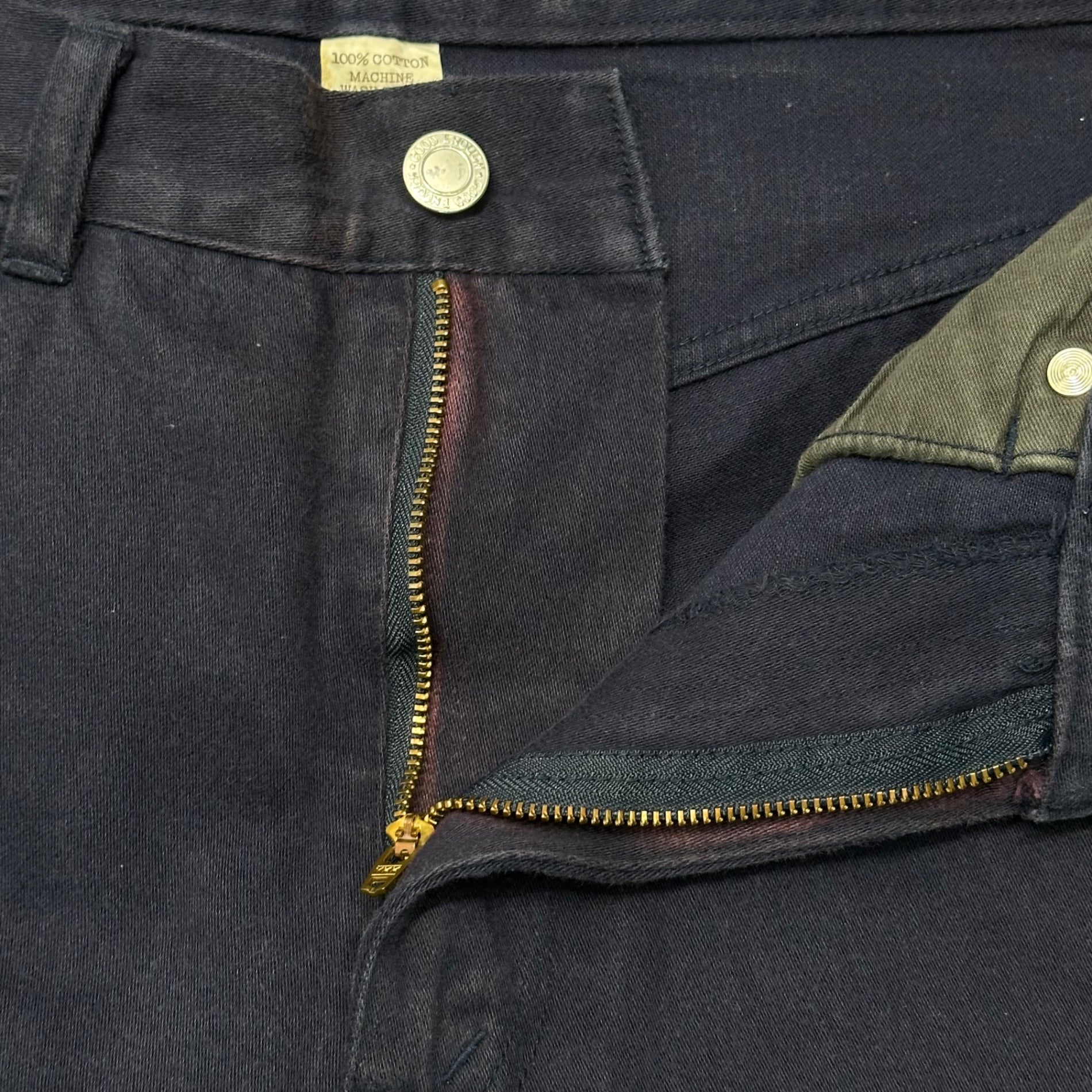 FINESSE(フィネス) 90's Back Pocket Line Chino Work Pants バックポケットライン チノ ワークパンツ 34 ネイビー GOODENOUGH グッドイナフ