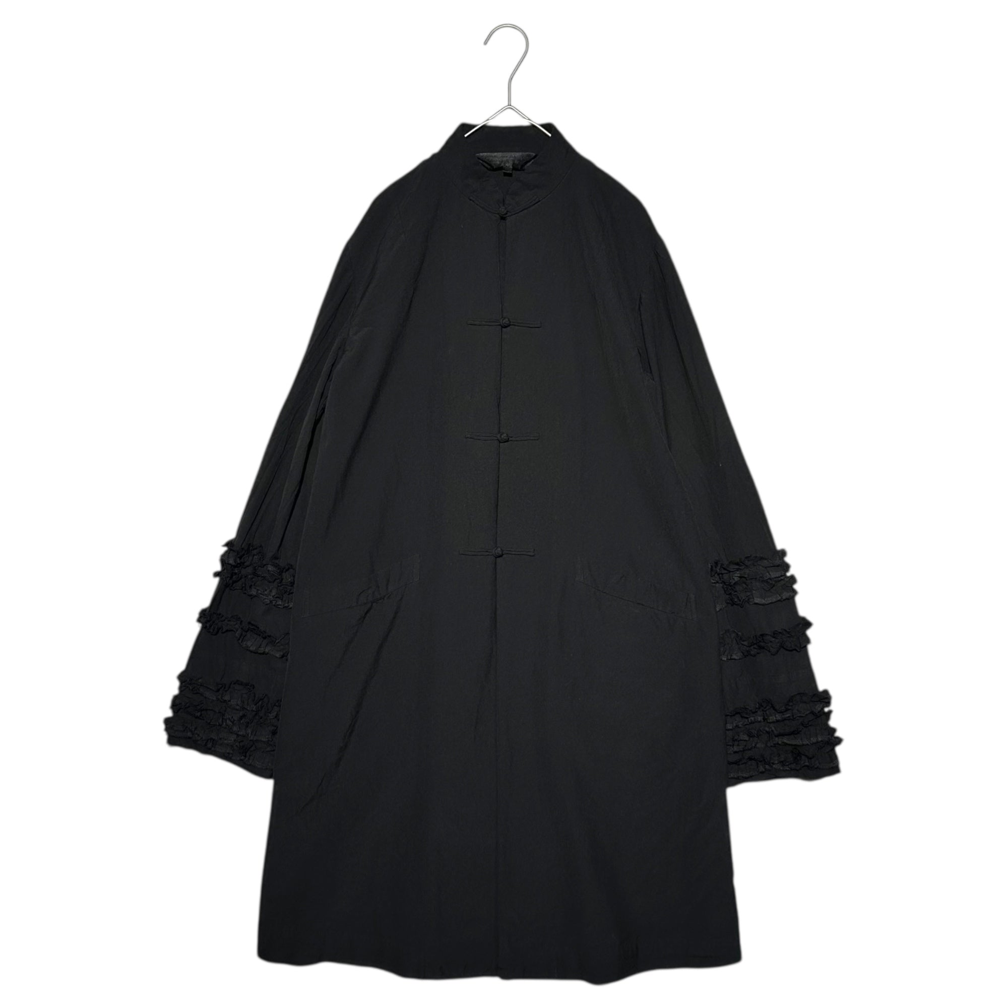 COMME des GARCONS COMME des GARCONS(コムデギャルソンコムデギャルソン) 16AW Sleeve-Frill China-Button Coat 袖フリル チャイナボタン コート RR-J015 M ブラック AD表記消