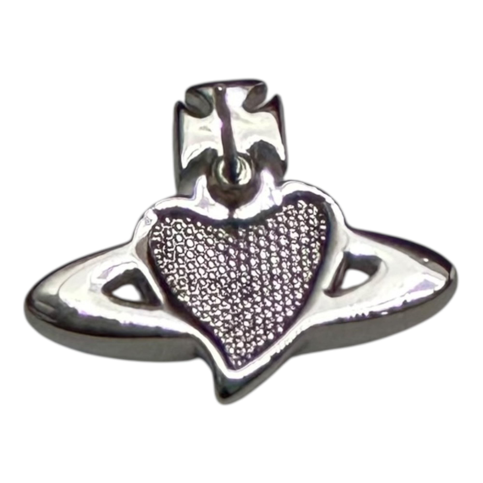 Vivienne Westwood(ヴィヴィアンウエストウッド) Diamante Heart ORB single Stud earrings ディアマンテ ハート オーブ シングル スタッズ ピアス シルバー
