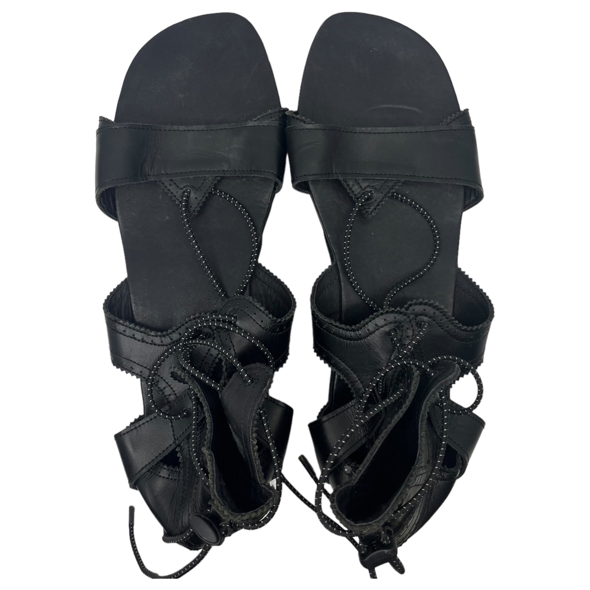 yoshio kubo(ヨシオクボ) レザー レースアップ サンダル 表記無し ブラック