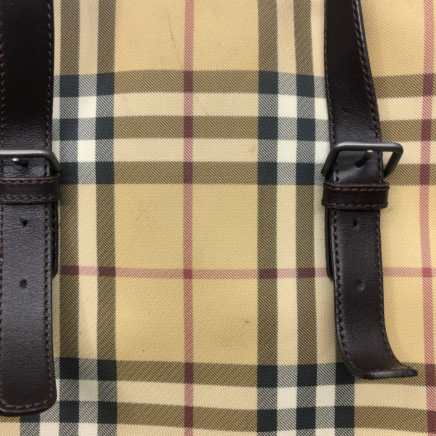 BURBERRY LONDON(バーバリーロンドン) タータンチェック バケツ型 トート バッグ ベージュ イタリア製