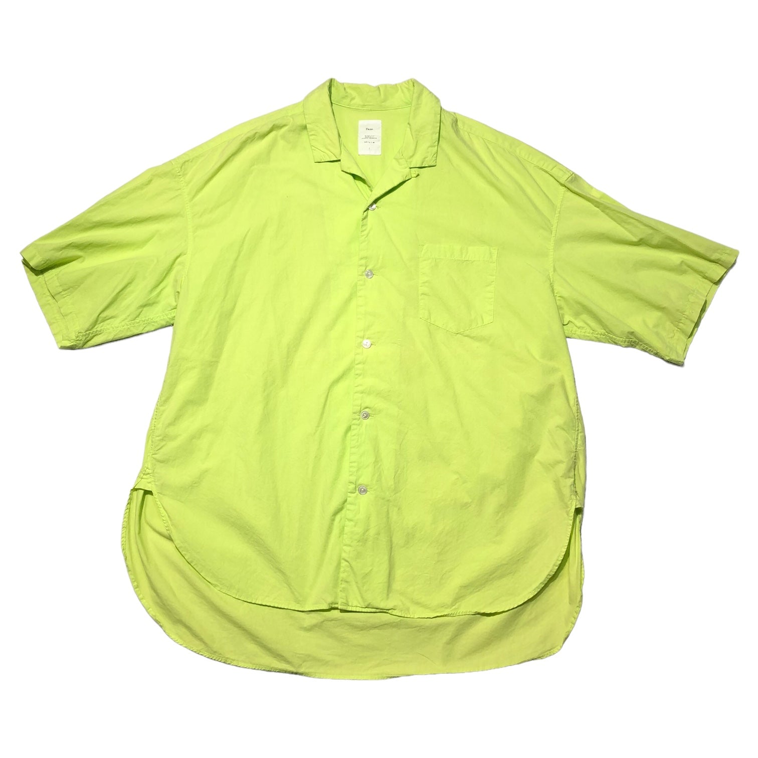 Name.(ネーム) 18SS Oversized open collar S/S shirt オーバーサイズ オープンカラー 半袖 シャツ NMSH-18SS-002 1(S程度) ライトグリーン