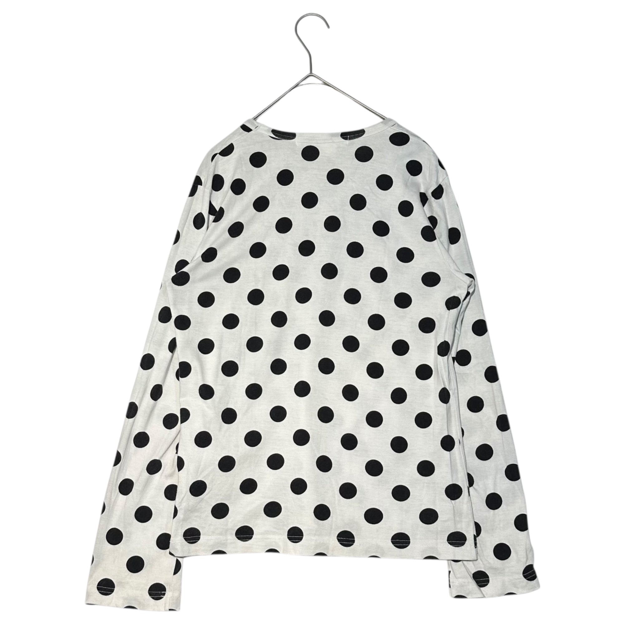 COMME des GARCONS COMME des GARCONS(コムデギャルソンコムデギャルソン) 10AW Dot L/S Cut-and-Sewn Shirt ドット 長袖 カットソー RF-T009 M ホワイト×ブラック AD2010