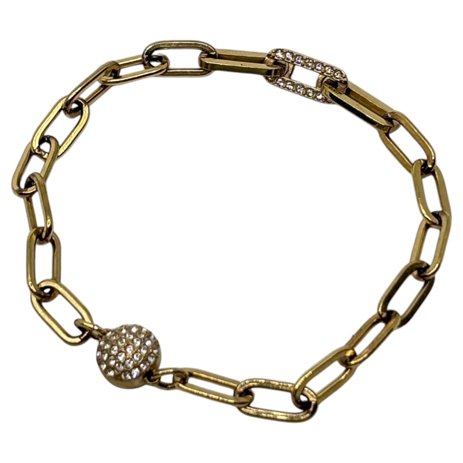SWAROVSKI(スワロフスキー) Light Stone Chain Bracelet ライトストーン チェーン ブレスレット ゴールド