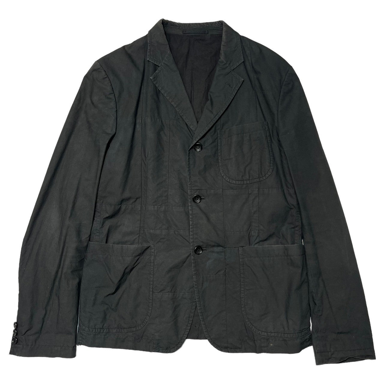 COMME des GARCONS HOMME(コムデギャルソンオム) 10SS後染め3Bコットンジャケット HE-J132 L ブラック AD2009