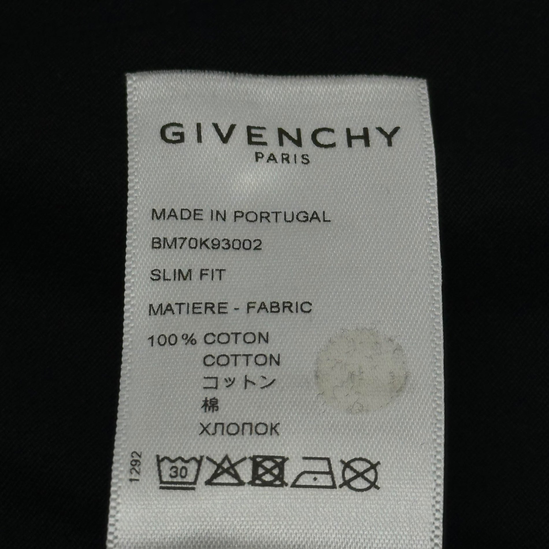 GIVENCHY(ジバンシィ) Logo Print Crew Neck T-Shirt ロゴ プリント クルーネック Tシャツ BM70K93002 M ブラック