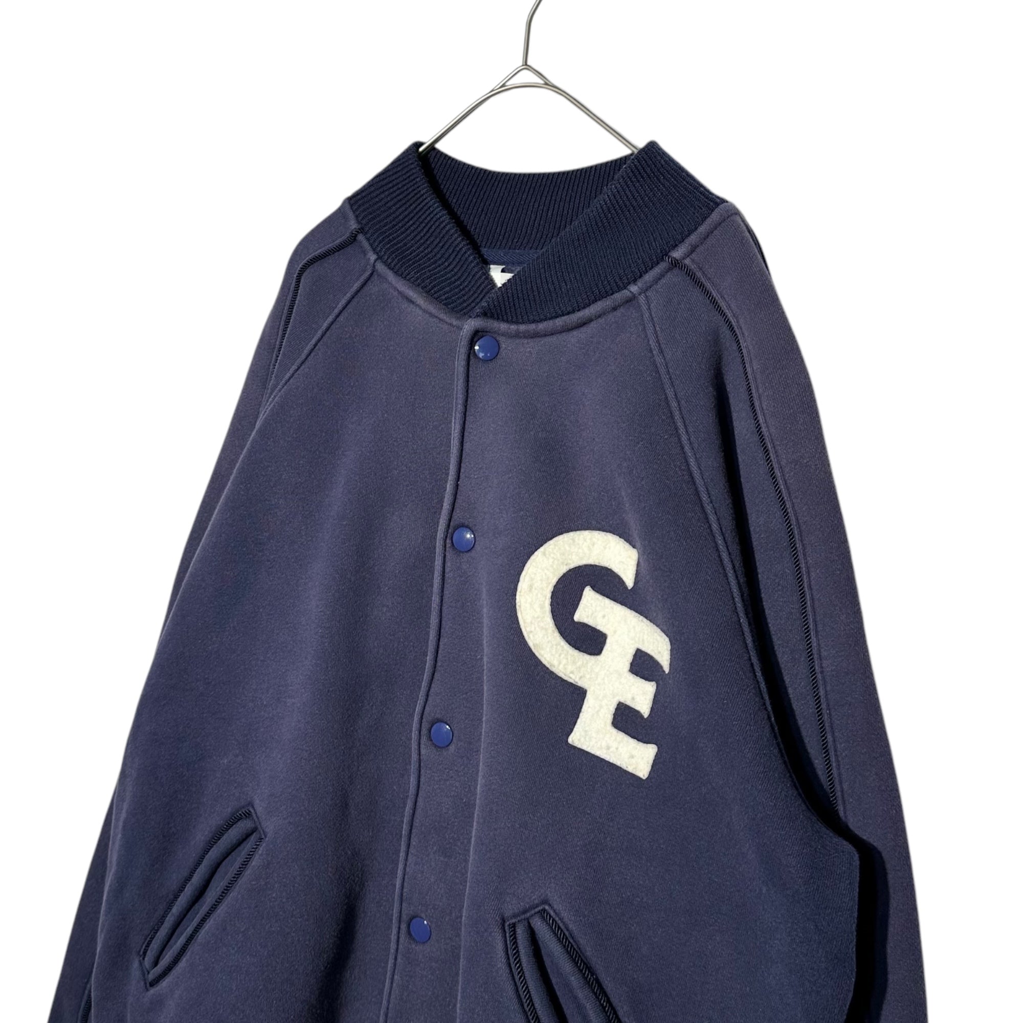 GOODENOUGH(グッドイナフ) 90's ARCHIVE GE LOGO sweat blouson アーカイブ ロゴ スウェット ブルゾン 表記消(L程度) ネイビー 90年代