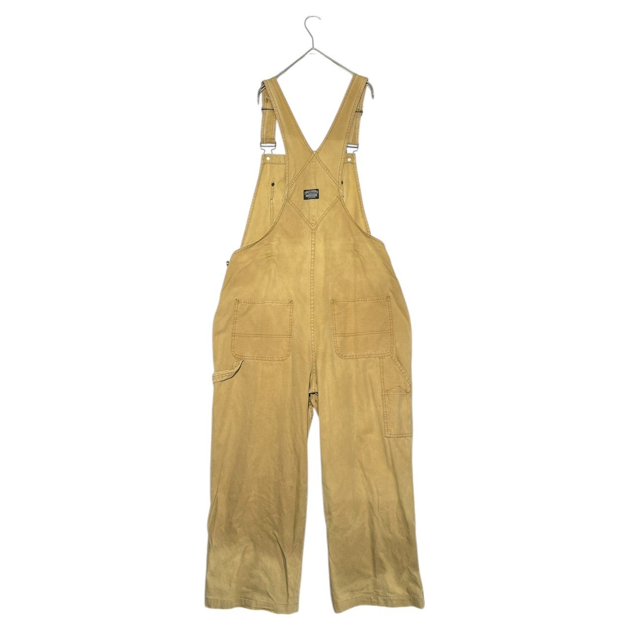 STUSSY(ステューシー) Distressed double knee overalls ユーズド加工 ダブルニー オーバーオール M ブラウン