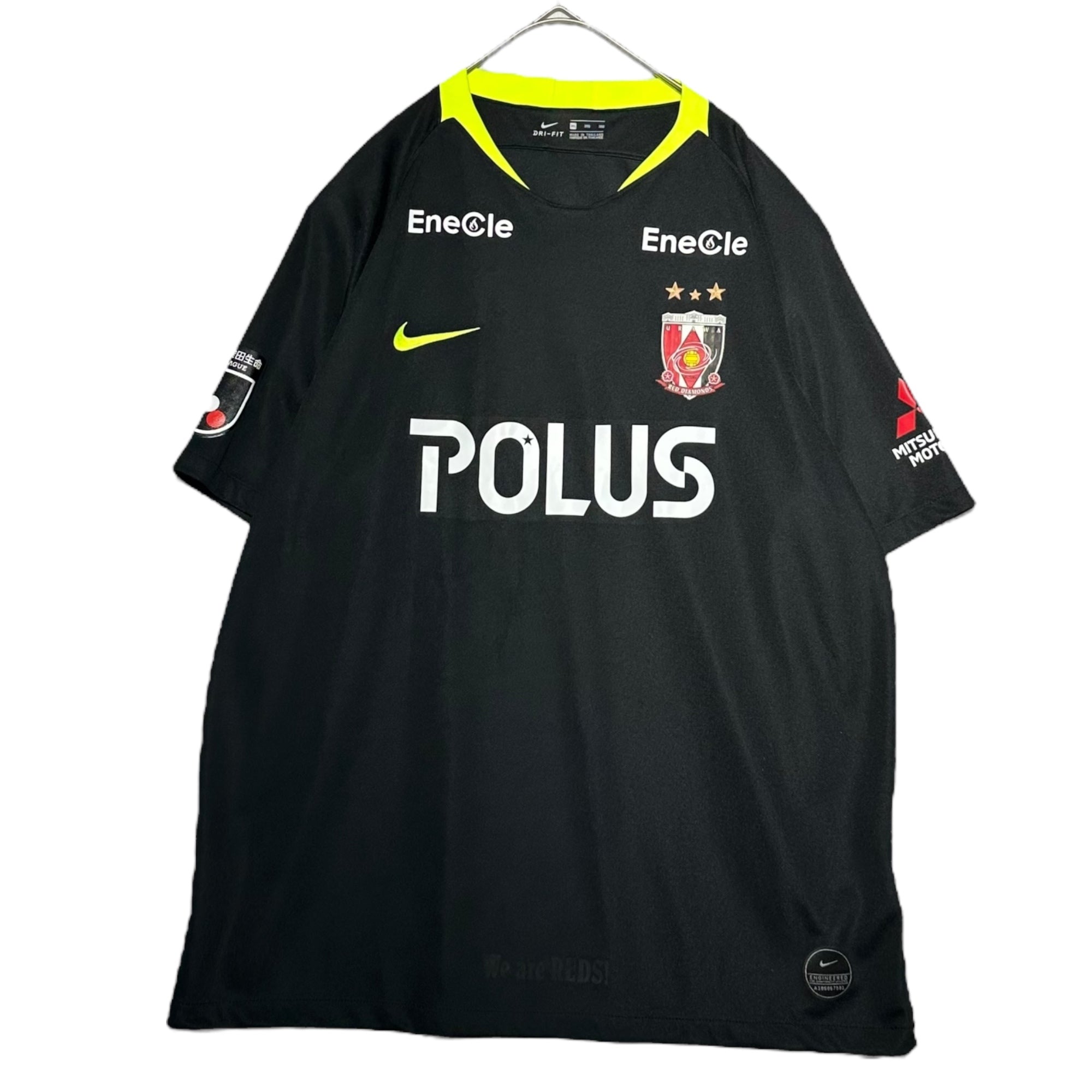 NIKE(ナイキ) 2019 浦和レッズ ”10 KASHIWAGI” 柏木 陽介 オーセンティック アウェイ 半袖 ユニフォーム AQ4449-010 3XL ブラック×イエロー ゲーム シャツ Jリーグ URAWA