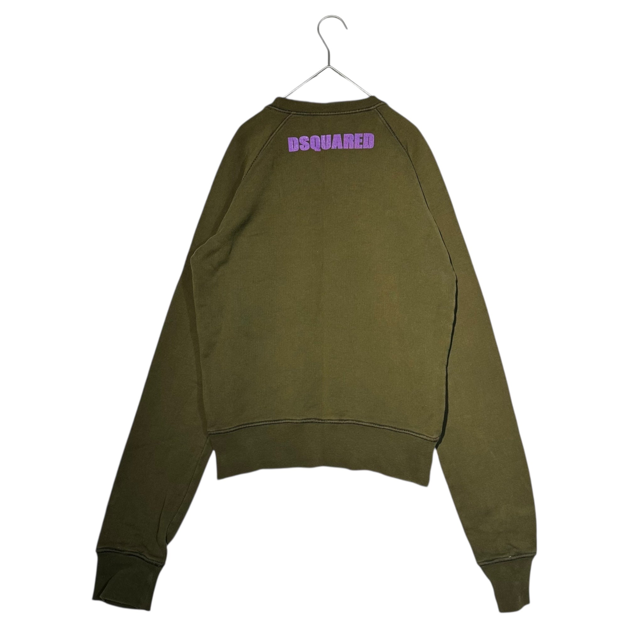 DSQUARED2(ディースクエアード) Long Sleeve Printed Sweatshirt 長袖 プリント スウェット 71 XM562 XS カーキ