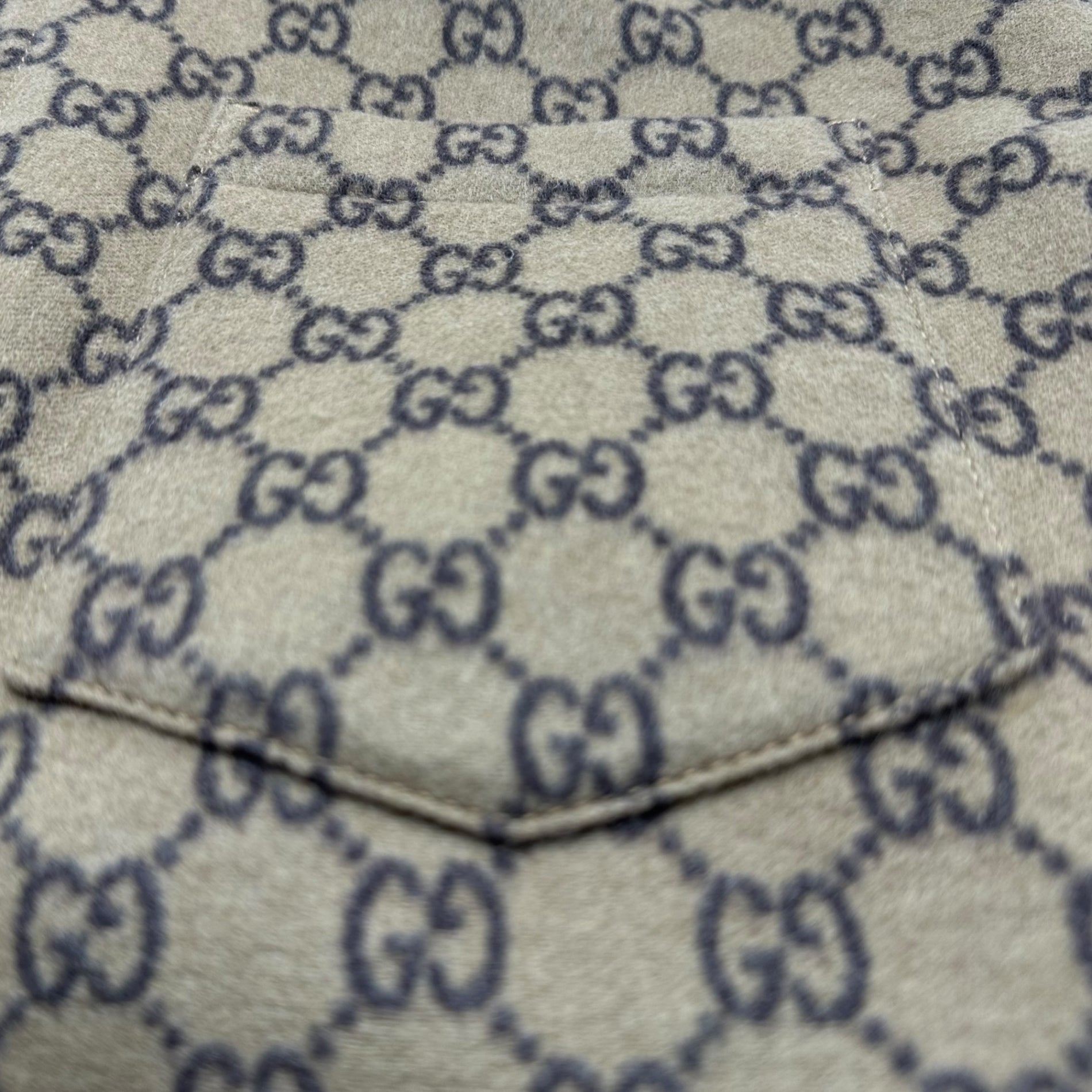 GUCCI(グッチ) 24SS ZAPDW GG Wool flannel padded over long sleeve shirt GG ウールフランネル パデッド オーバー 長袖 シャツ 762183 48 ブラウン ロゴ ジャケット