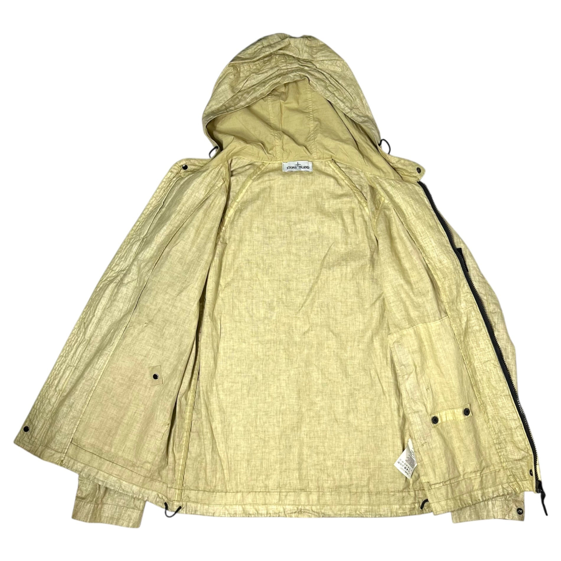 STONE ISLAND(ストーンアイランド) 14SS Lino Watro Tela リネン ワトロ キャンバス マウンテンパーカー 601543929 L ベージュ フーデッド ジャケット ジップアップ