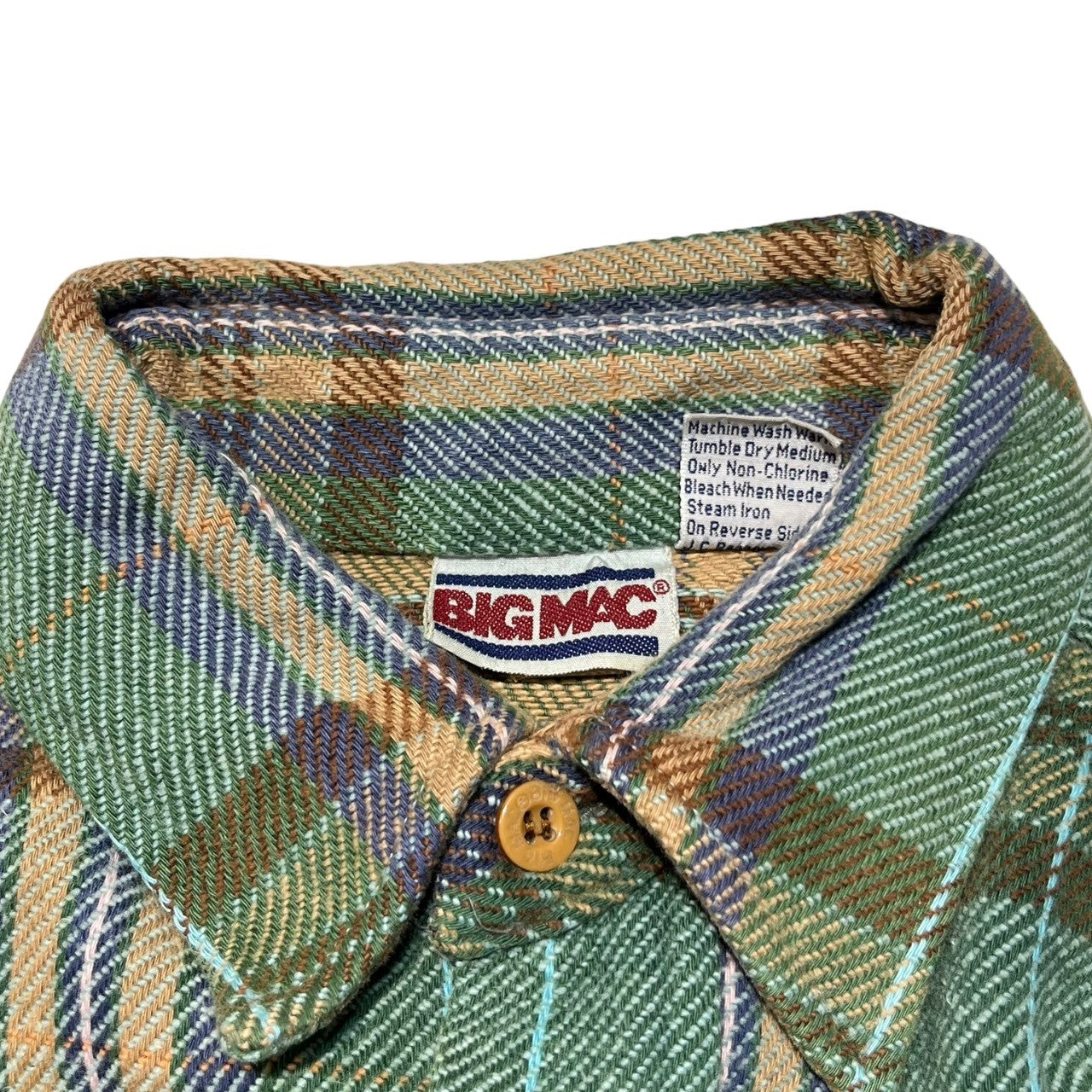 BIGMAC(ビッグマック) 80's heavy cotton check shirt ヘヴィーコットンチェックシャツ 80年代 L グリーン