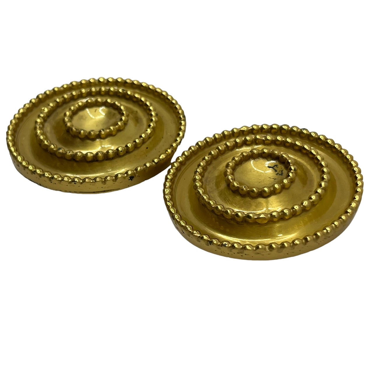 LOEWE(ロエベ) vintage circle gold earrings/ヴィンテージサークルゴールドイヤリング/丸/大ぶり ゴールド 刻印925