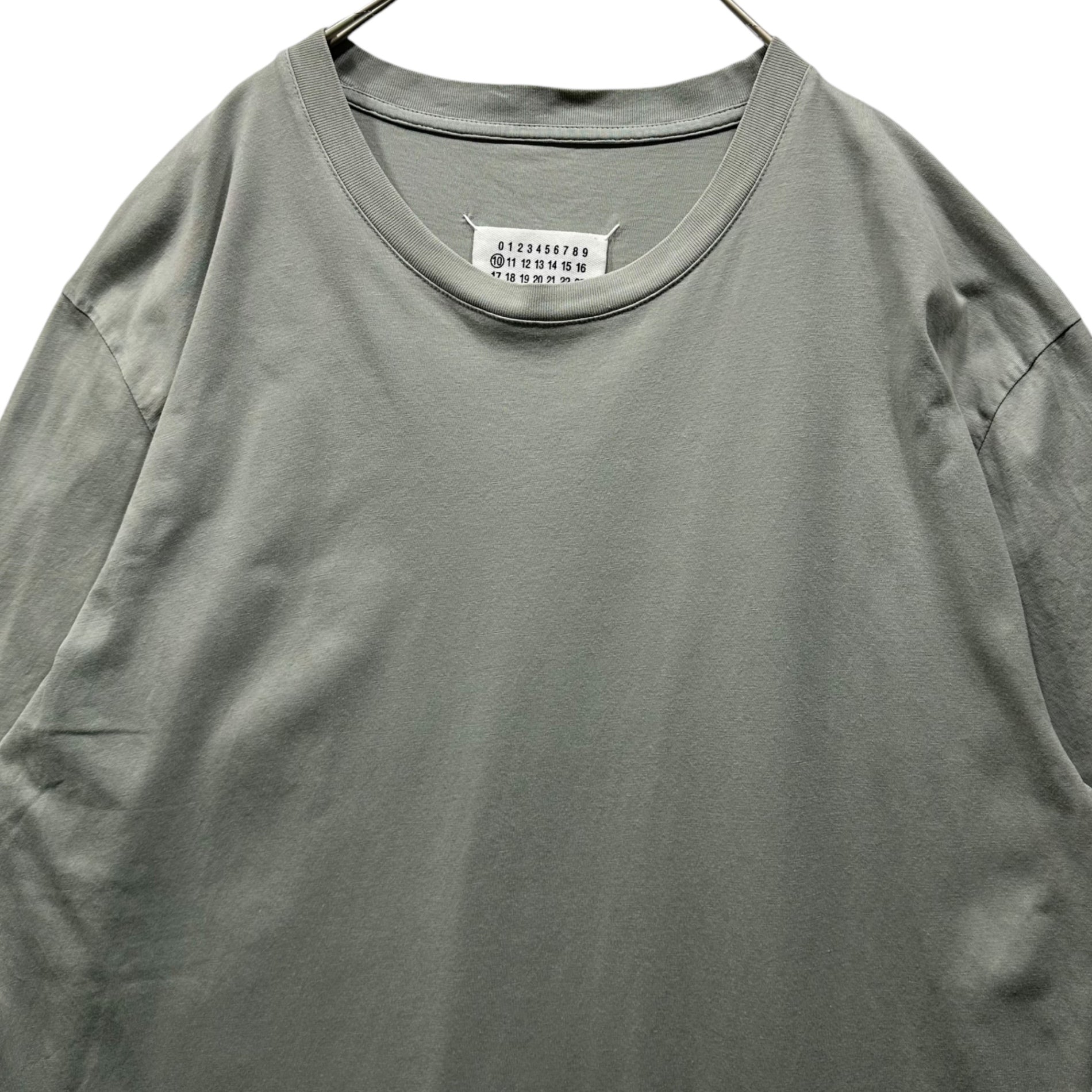 MAISON MARGIELA(メゾンマルジェラ 22SS Basic Crew Neck T-Shirt ベーシック クルーネック Tシャツ S50GC0622 52(Xl程度) ライトグレー ⑩ライン