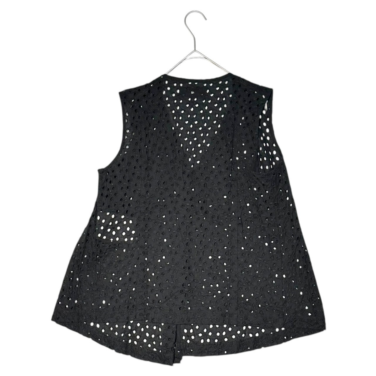 tricot COMME des GARCONS(トリココムデギャルソン) 07AW Cutwork Sleeveless Blouse カットワーク ノースリーブ ブラウス TT-B004 M ブラック AD2007