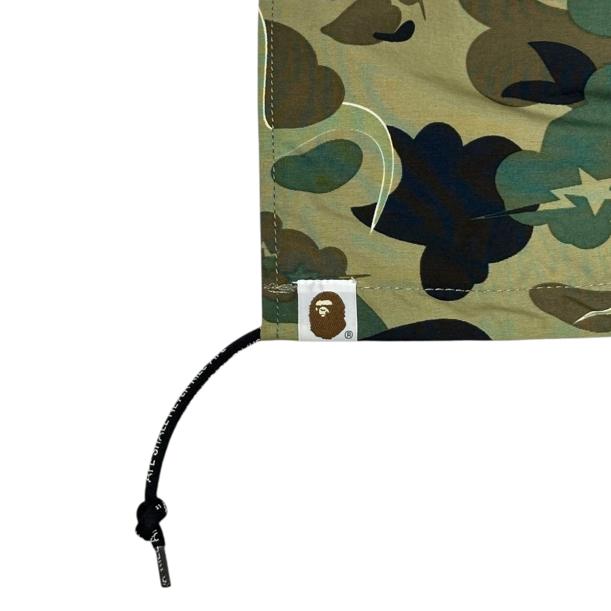 BAPE BY A BATHING APE(ベイプ バイ アベイシングエイプ) ×KAWS 1st camo Nylon Coach Jacket カウズ コラボ ファーストカモ ナイロン コーチ ジャケット M グリーン