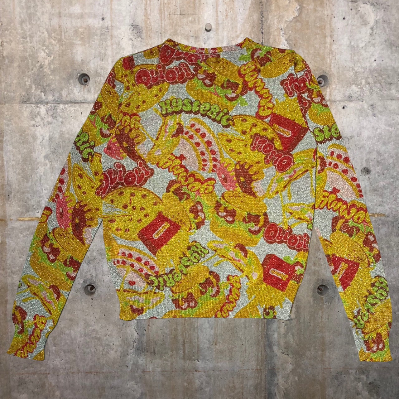 HYSTERIC GLAMOUR(ヒステリックグラマー) 90's グラフィックラメカーディガン/ニットカーディガン 2ND-2710 FREE ミックス Y2K 00’s