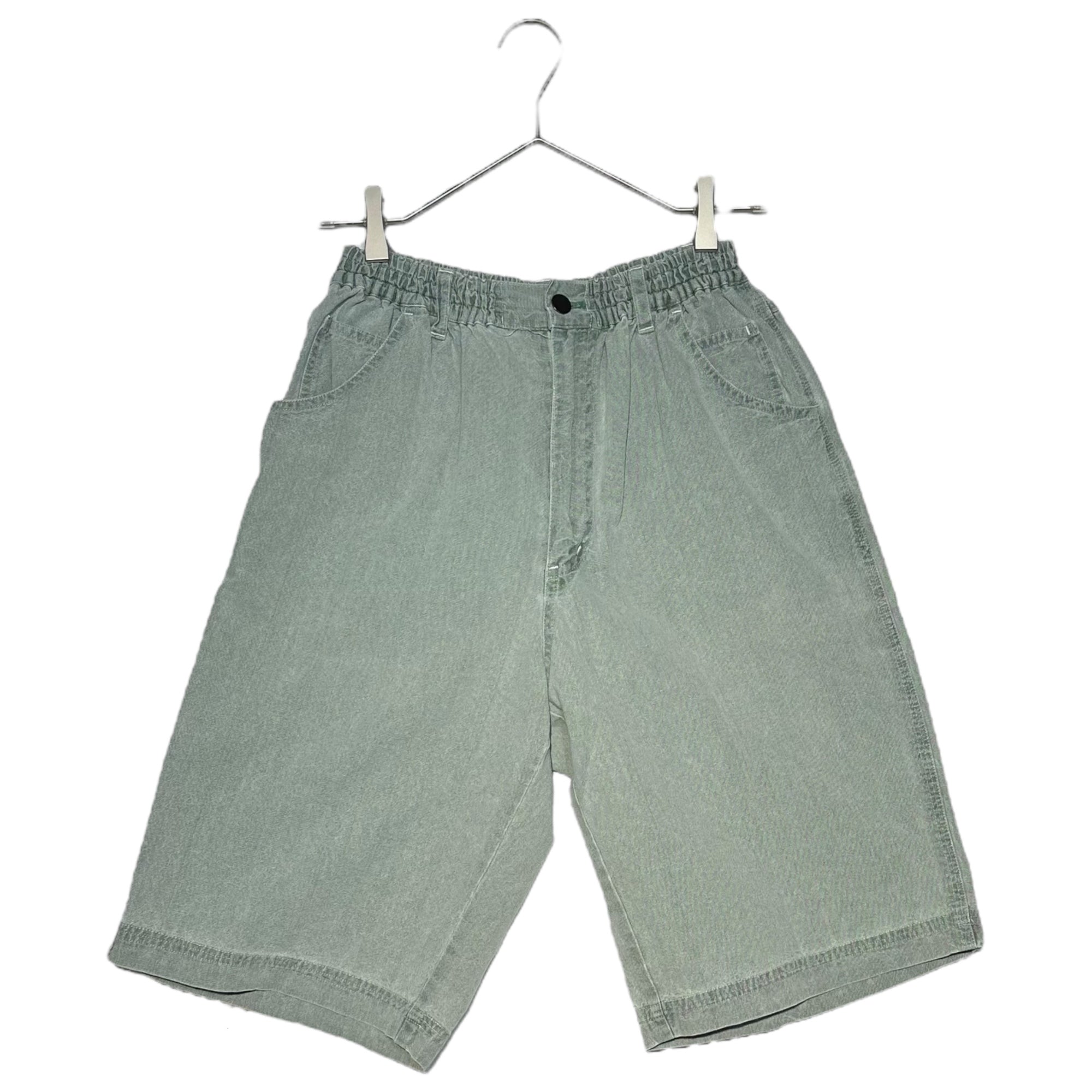 HAI SPORTING GEAR ISSEY MIYAKE(ハイスポルティングギア イッセイミヤケ) 80's Soft Denim Easy Half Pants 80年代 ソフト デニム イージー ハーフ パンツ S程度 ライトインディゴ