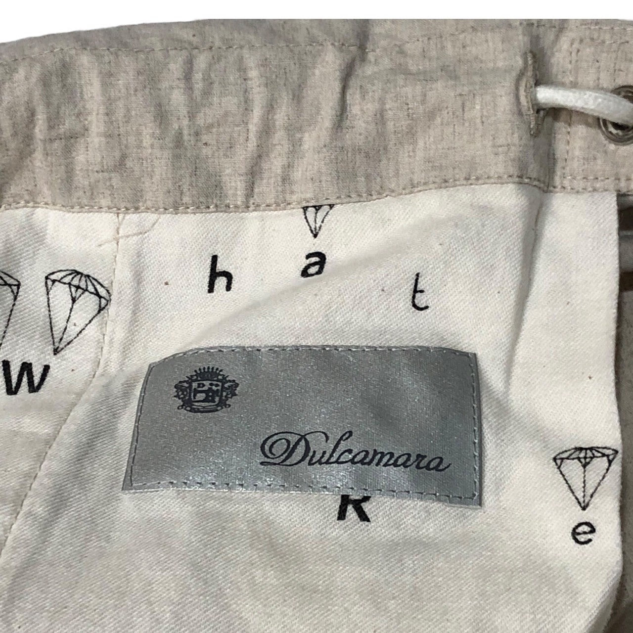 Dulcamara(ドゥルカマラ) wide easy pants ワイドイージーパンツ SIZE 1(S) アイボリー