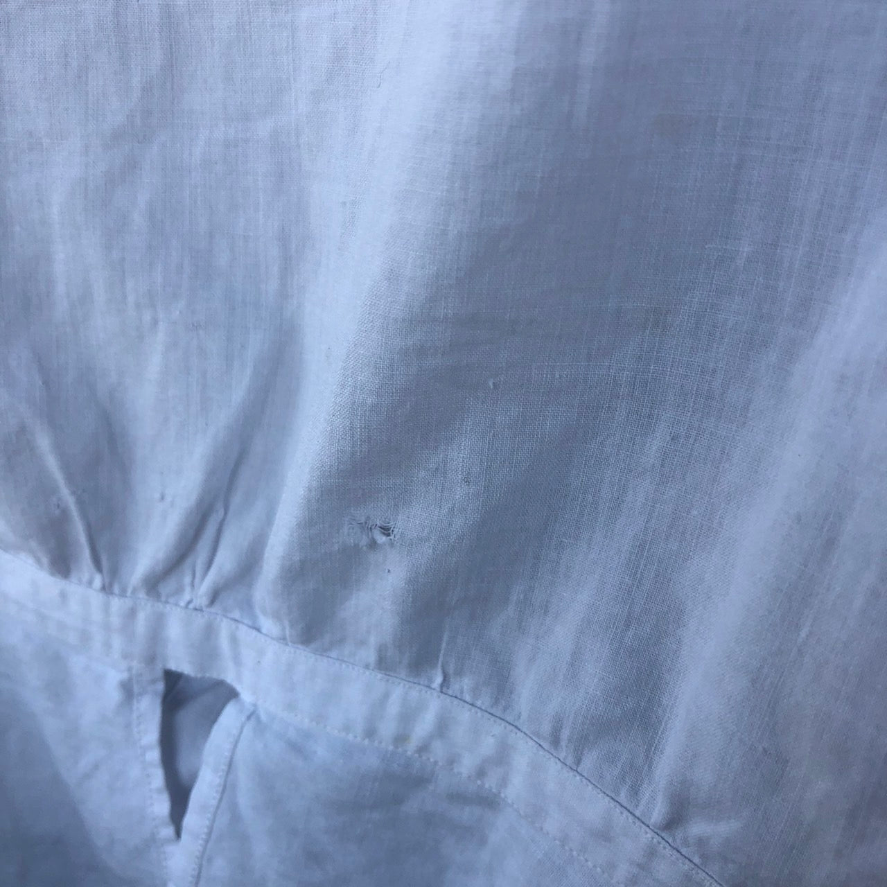 Euro Vintage(ヨーロッパヴィンテージ) Stem_フレンチノースリーブブラウス 表記なし(Mサイズ程度) ホワイト